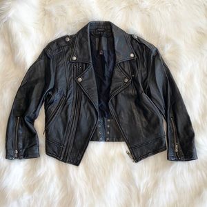 JOIE 3/4 Sleeve Leather Jacket - S